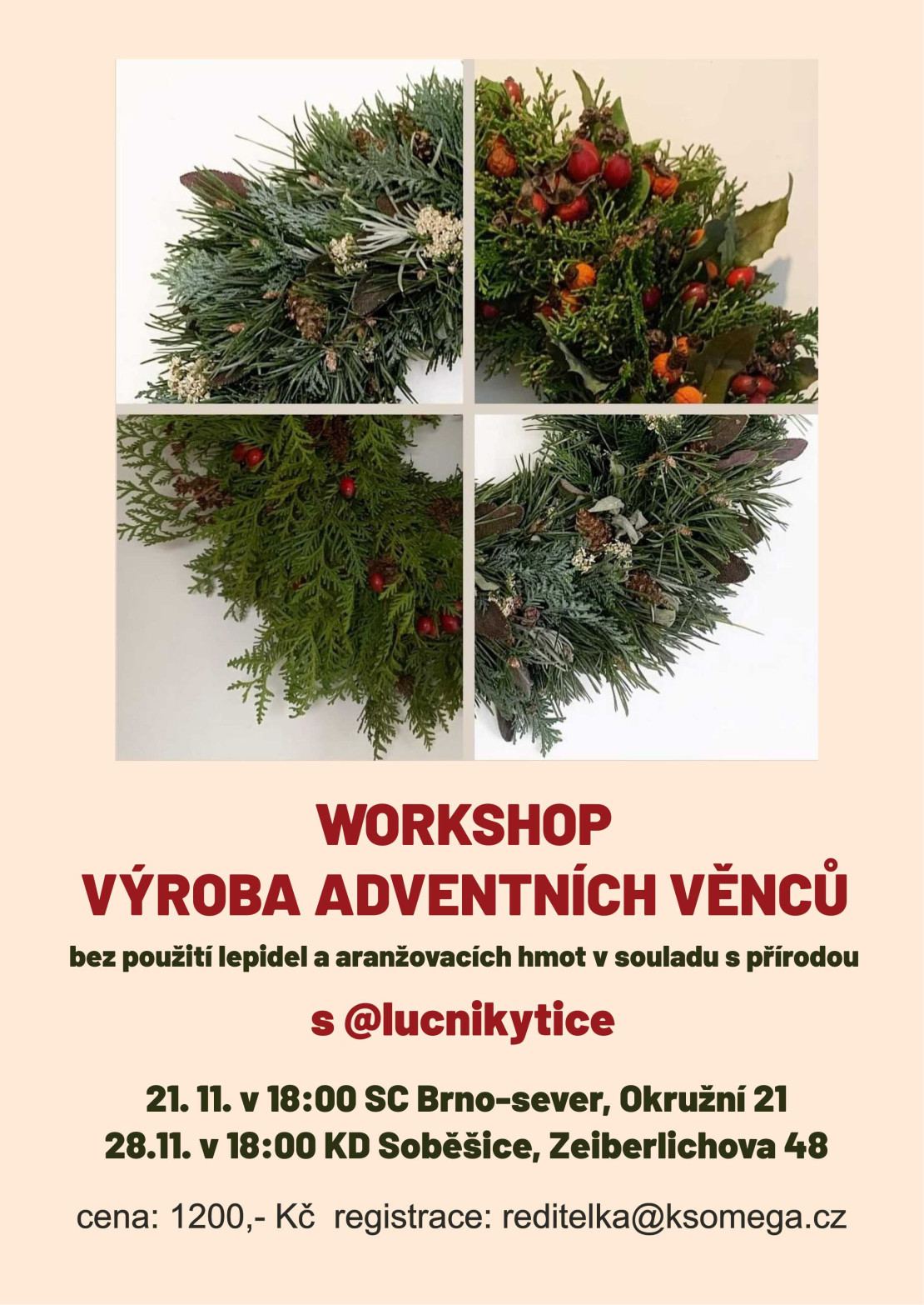 WORKSHOP VÝROBA ADVENTNÍCH VĚNCŮ